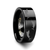 Fluxroot Fish Pattern Engraved Flat Black Tungsten Ring at Rotunda Jewelers