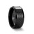 Black Ceramic Wedding Band with Black Carbon Fiber Inlay