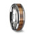 Tungsten Carbide Band with Real Zebra Wood Inlay