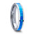 Tungsten Wedding Band with Blue Green Opal Inlay