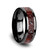 Coustane Black Ceramic Ring with Genuine Red Dinosaur Bone Inlay at Rotunda Jewelers