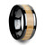 Black Ceramic Band with Ash Wood Inlay