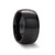 Round Brushed Black Ceramic Ring