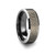 Duscle Custom Fingerprint Engraved Flat Black Tungsten Band with Brushed Finish at Rotunda Jewelers