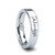 Courionnecum Handwritten Engraved Flat Pipe Cut Polished Tungsten Ring at Rotunda Jewelers