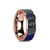 Coyote Flat Polished 14k Rose Gold Band with Blue Lapis Lazuli Inlay at Rotunda Jewelers