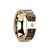 Dianella 14k Yellow Gold Band with Brown Dinosaur Bone & White Diamond at Rotunda Jewelers