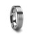 Pipe Cut Brushed Tungsten Carbide Ring