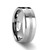 Carnation Platinum Inlay Pipe Cut Tungsten Carbide Ring at Rotunda Jewelers