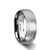 Domed Tungsten Carbide Band with Deep Brushed Finish