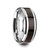 Xeranthemum Beveled Tungsten Carbide Band with Ebony Wood Inlay at Rotunda Jewelers