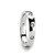 Elegans Rounded White Tungsten Carbide Band with 3 Diamonds at Rotunda Jewelers