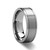 Pipe Cut Brushed Finish Tungsten Carbide Ring