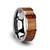 Crustane Flat Tungsten Carbide Band with Exotic Mahogany Hard Wood Inlay at Rotunda Jewelers