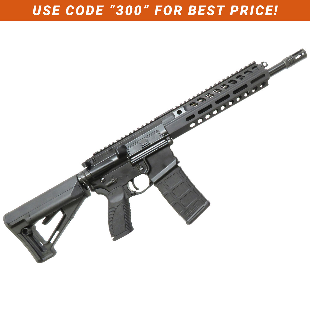 Right view of Caracal CAR816 A2 short-barreled rifle with 11.5 inch barrel, short-stroke piston operating system, adjustable gas block and MLOK handguard.