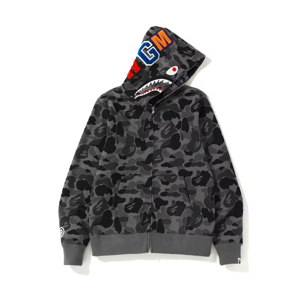 Bape Black Camo Shark Full Zip