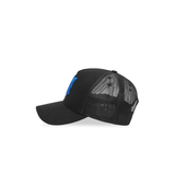 AMIRI MA LOGO TRUCKER HAT (BLACK/BLUE)