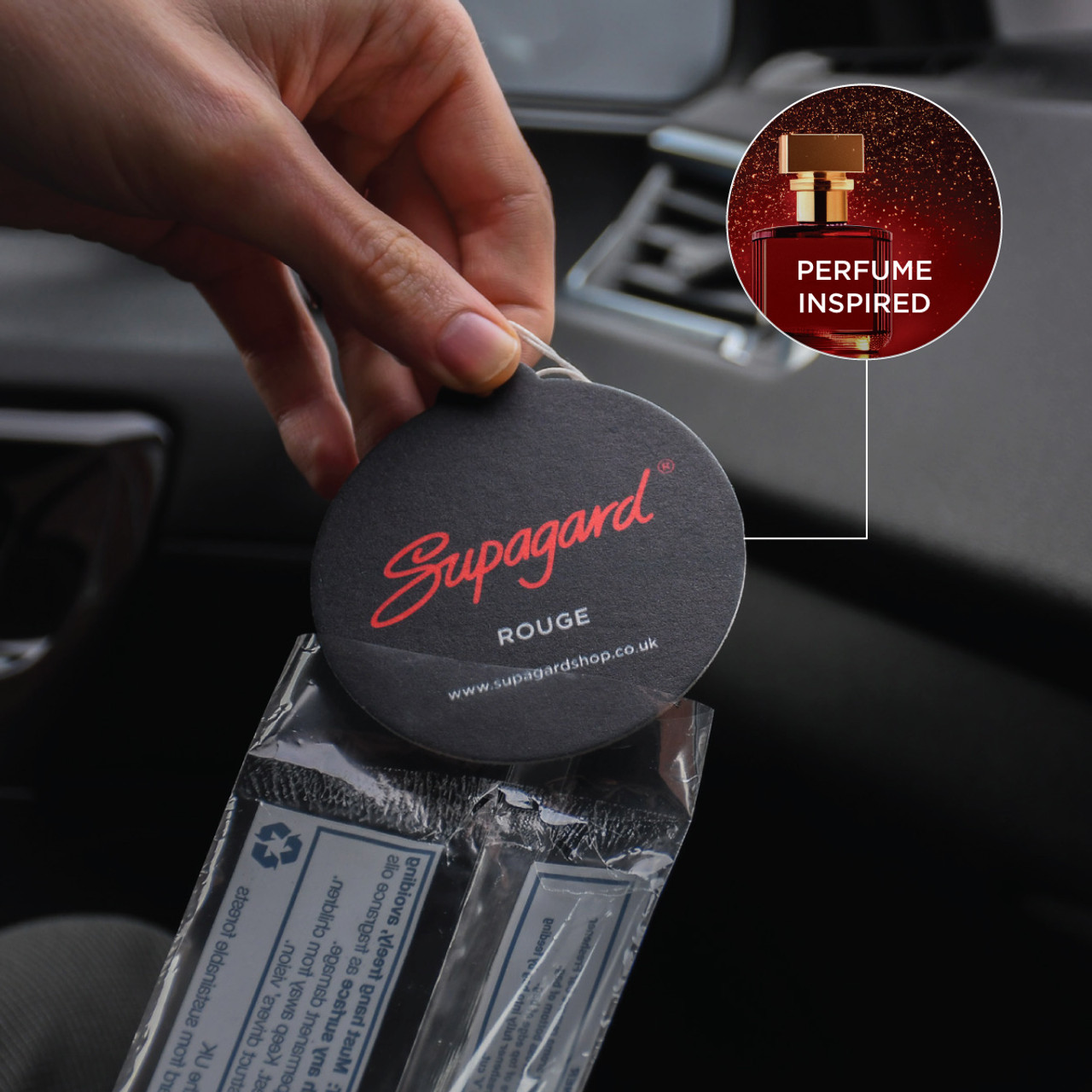 Car Hanging Air Freshener (Rouge Scent Pack of 5)