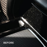 dirty centre console of car