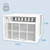 Keystone 18,800/18,400 BTU 230V Window/Wall Air Conditioner with 16,000 BTU Supplemental Heat Capability, KSTHW18B