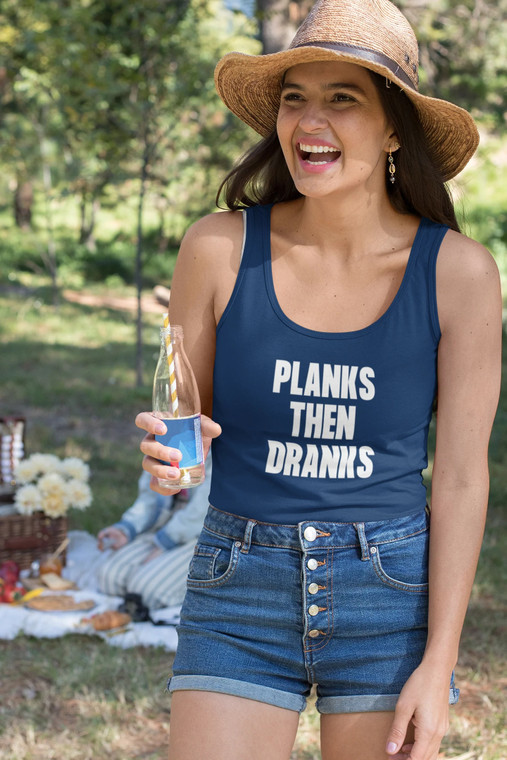 Planks Then Dranks Unisex Tank Top