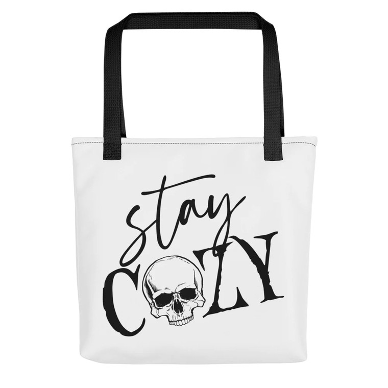 Stay Cozy Skull Tote Bag