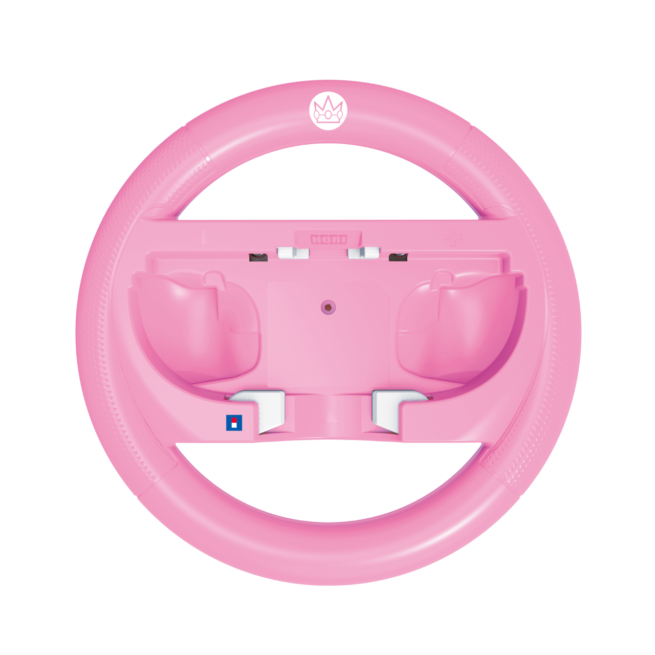 Hori ns2 racing wheel attachment set | peach edition | za nintendo switch 2 in switch joy-con | uradno licenciran | gaming volan dodatek 1 Hori peach racing wheel attachment za nintendo switch 2 sprednji pogled