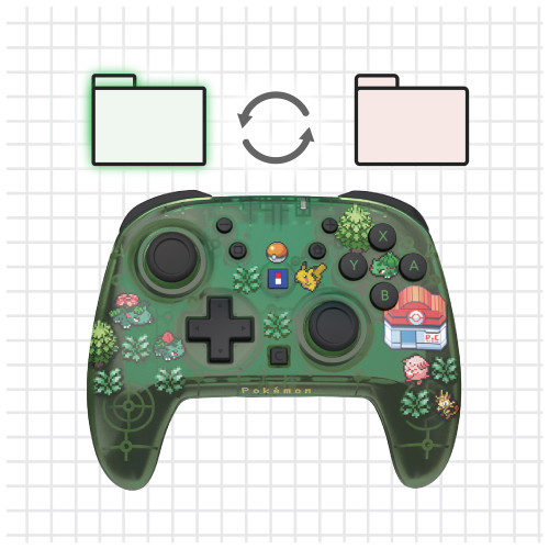 Wireless HORIPAD Turbo (Pokémon Pixel Green) for Nintendo Switch