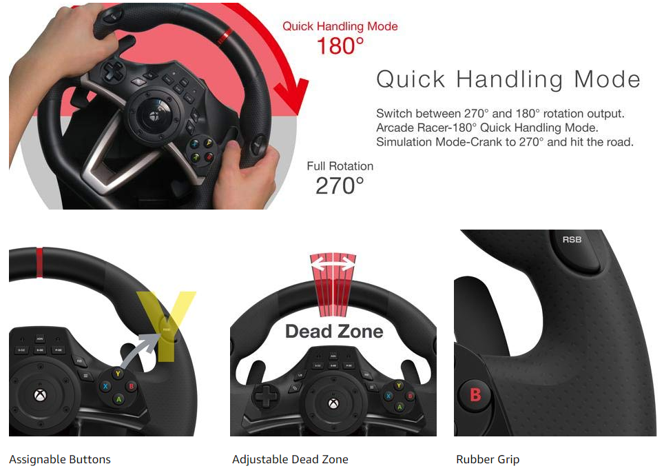 hori racing wheel overdrive for xbox one officially licensed by microsoft