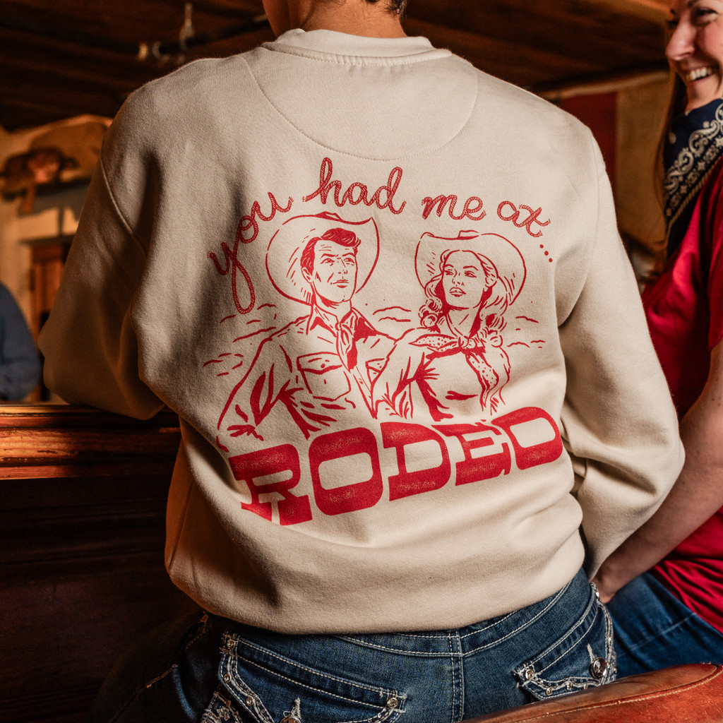 Women's rodeo pullover for the cool Texas nights