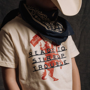 Toddler t-shirt for littles that are ready to "stirrup" trouble during rodeo season and beyond.