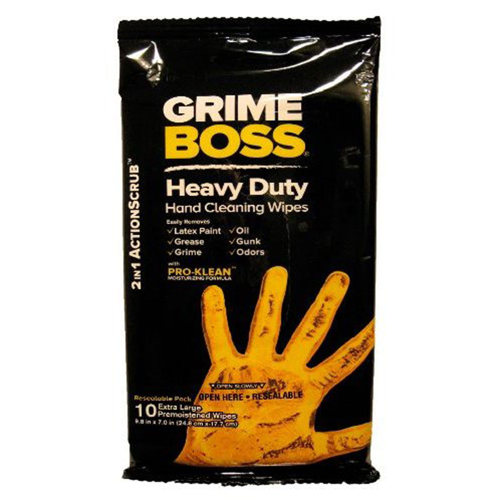 Grime Boss Heavy Duty Hand Wipes New In Package Set of 3