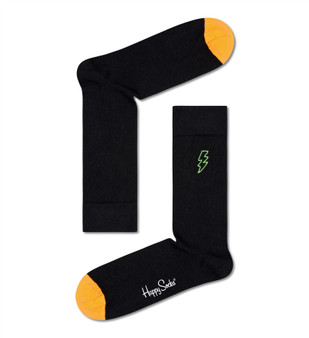 Happy Socks - Crew Socks (Size 41-46) ~ Embroidery Lightning