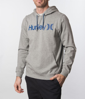 Hurley Men's One & Only Hooded Pullover ~ Solid Summer grey