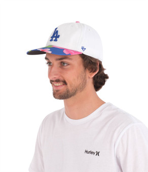 Hurley Men's Snapback 47 Captain Cap ~ LA Dodgers white