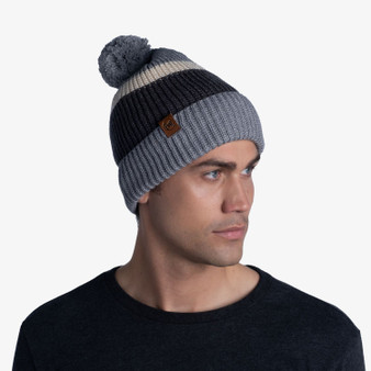 Buff Knitted Cuff Beanie ~ Elon ash