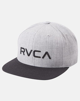 RVCA Men's Snapback Cap ~ RVCA Twill black charcoal