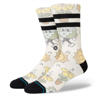 Stance Men's Crew Socks ~ nice mooves off white