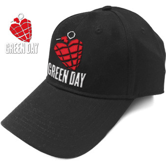 Green Day Curve Peak Snapback Cap ~ Grenade Logo black
