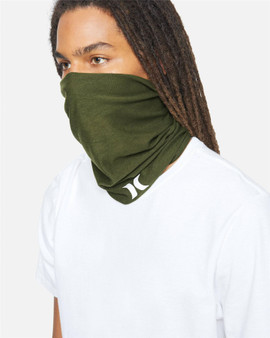 Hurley Multipurpose Lightweight Neck Gaiter Face Mask with Moisture Wicking Technology ~ olive