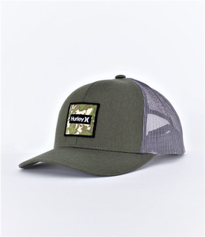 Hurley Men's Snapback Trucker Cap ~ Seacliff Fossil Olive