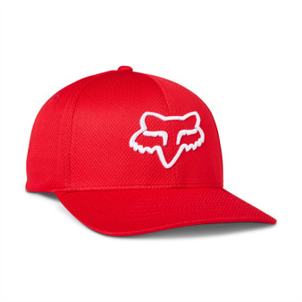 Fox Racing Mens Curve Flexfit Cap ~ Lithotype 2.0 Red/White