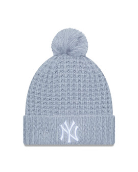 New Era Womens Cosy Pom Pom Beanie ~ New York Yankees light grey