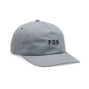 Fox Racing Mens Strapback Curve Peak Cap ~ Wordmark grey