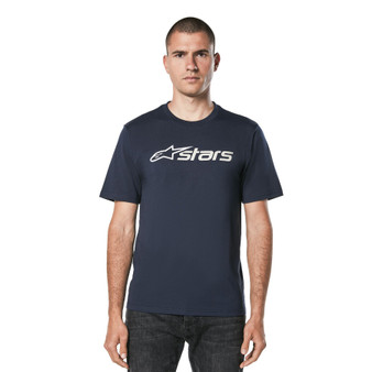 Alpinestars Mens Cotton SS T-Shirt ~ Blaze CSF navy grey