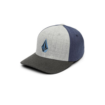 Volcom Mens Flexfit Cap ~ Full Stone Heather Flexfit smokey blue