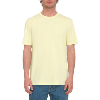 Volcom Mens SS Cotton Crew Neck T-Shirt ~ Stone Blanks yellow