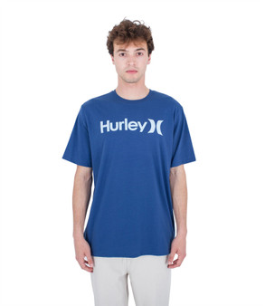 Hurley Mens Cotton SS T-Shirt ~ Everyday OAO blue