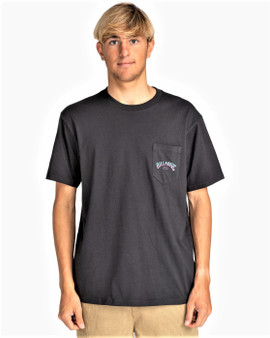 Billabong Mens SS Cotton T-Shirt ~ Stacked Pocket black