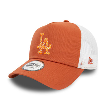 New Era Mens Seasonal Infill Trucker Cap ~ LA Dodgers brown